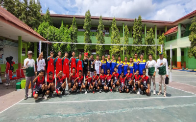 MTsN Kepulauan Selayar Disambut Meriah di Laga Voli Persahabatan Bersama SMPN 1 Benteng